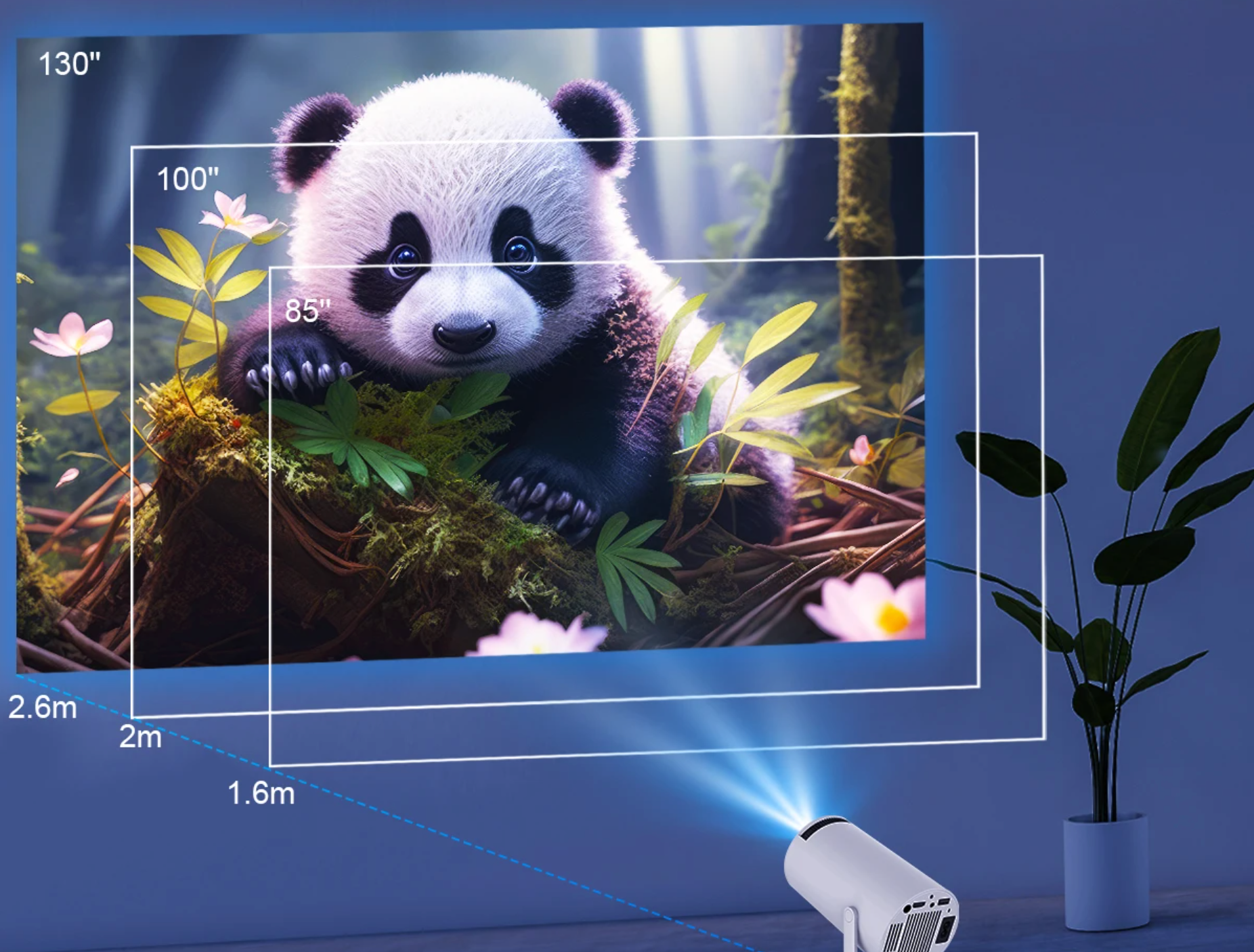 Projetor MAGCUBIC HY300 PRO - HD, Suporte 4K, Android 11, Wi-Fi, Bluetooth Projetor MAGCUBIC HY300 PRO - HD, Suporte 4K, Android 11, Wi-Fi, Bluetooth